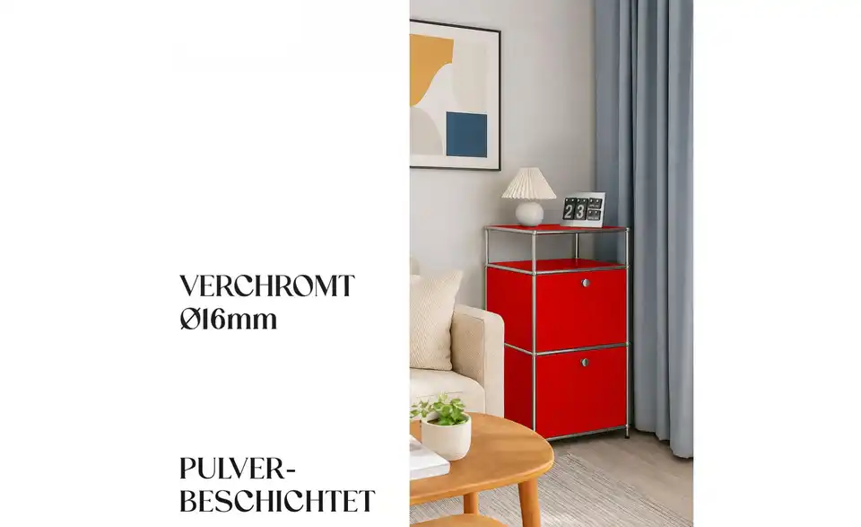 Floordirekt Metallregal, Bild mit Text