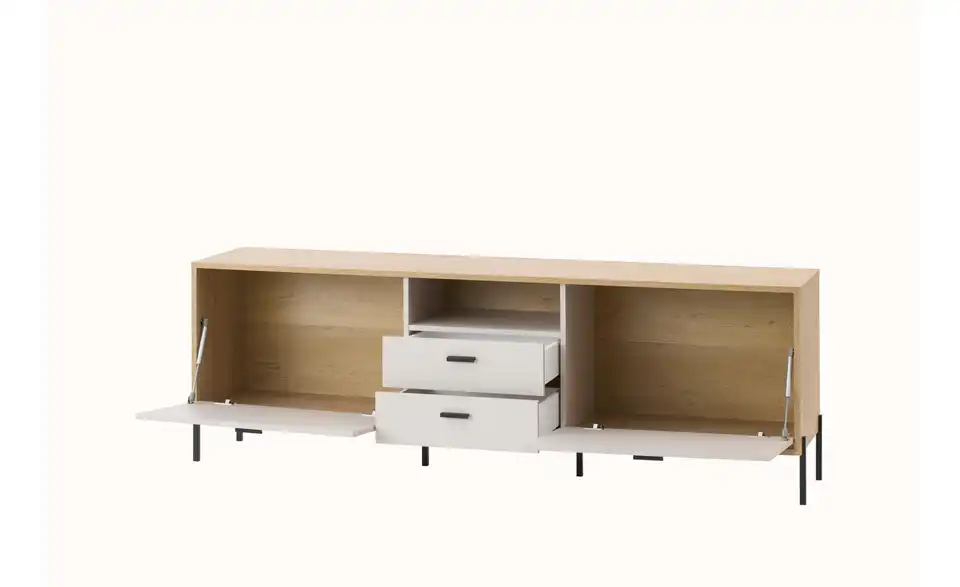 TV-Lowboard, geöffnet