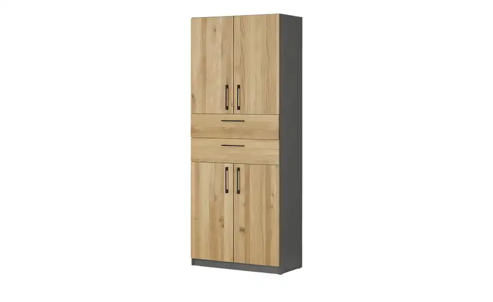 Aktenschrank SOLIDLine mit Massivholzfront, Perspektive