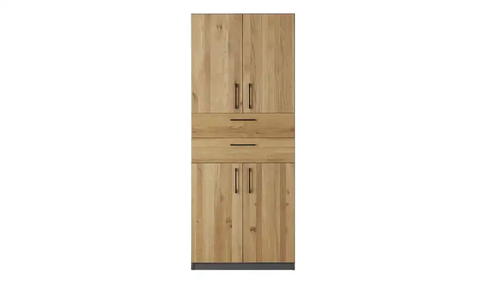 Aktenschrank SOLIDLine mit Massivholzfront, Frontansicht