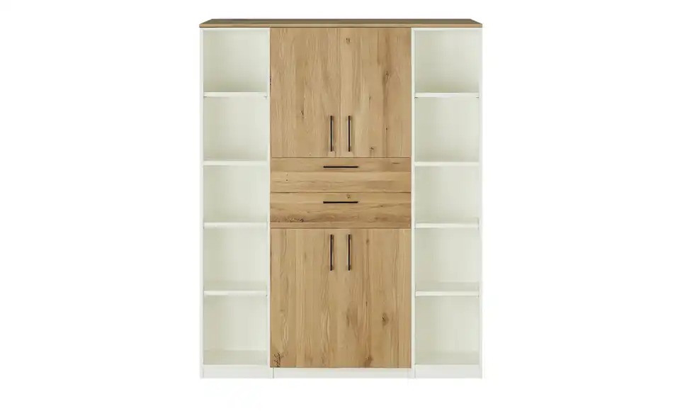Aktenschrank SOLIDLine mit Massivholzfront, Frontansicht