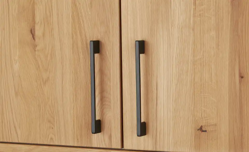 Aktenschrank SOLIDLine mit Massivholzfront, Detailansicht