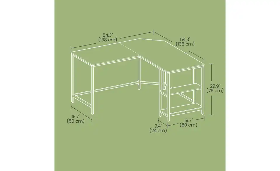 Computertisch, Bemaßung