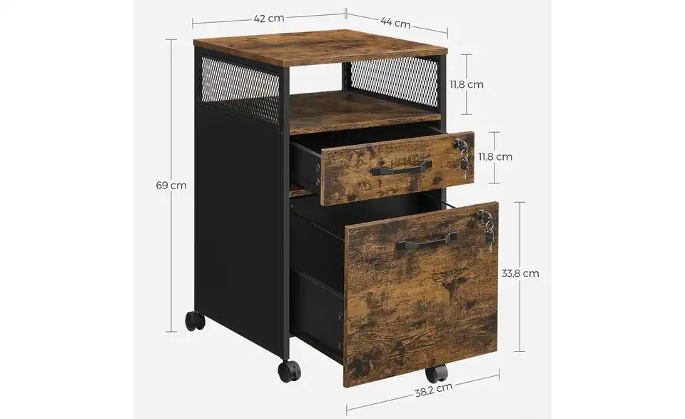 Rollcontainer, Bemaßung