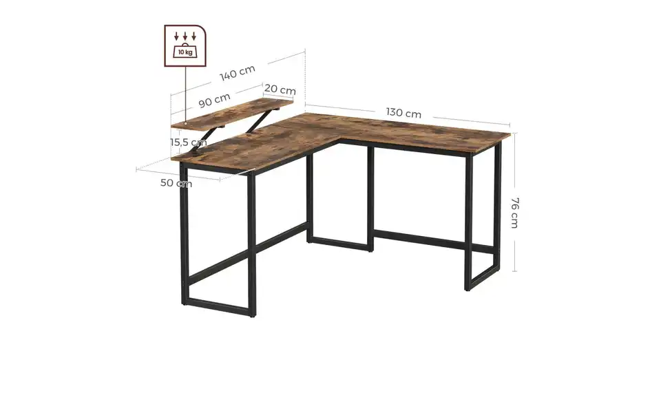 Schreibtisch, Bemaßung