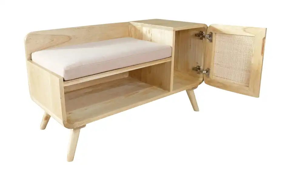 Garderobenbank, geöffnet
