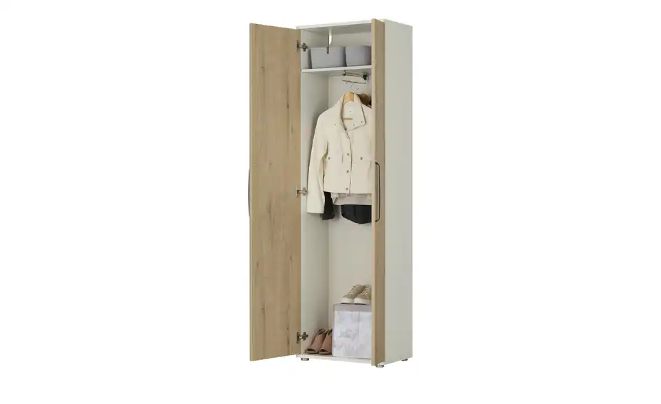 Garderobenschrank, geöffnet