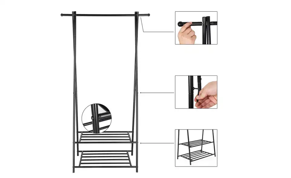 Kleiderständer, Detailansicht
