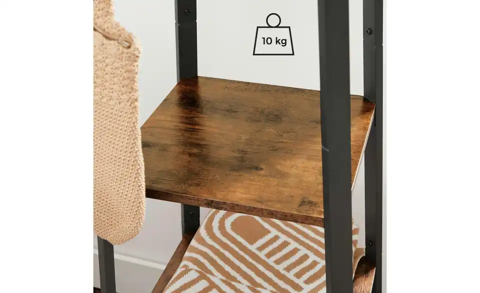 Kleiderständer, Bild mit Text