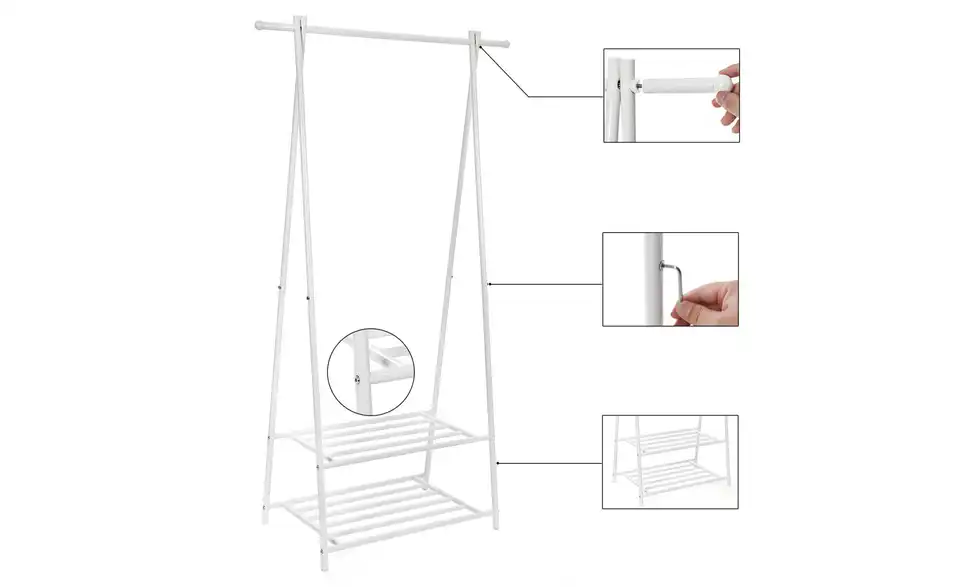Kleiderständer, Detailansicht