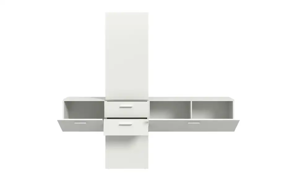 Garderobenkombination, geöffnet