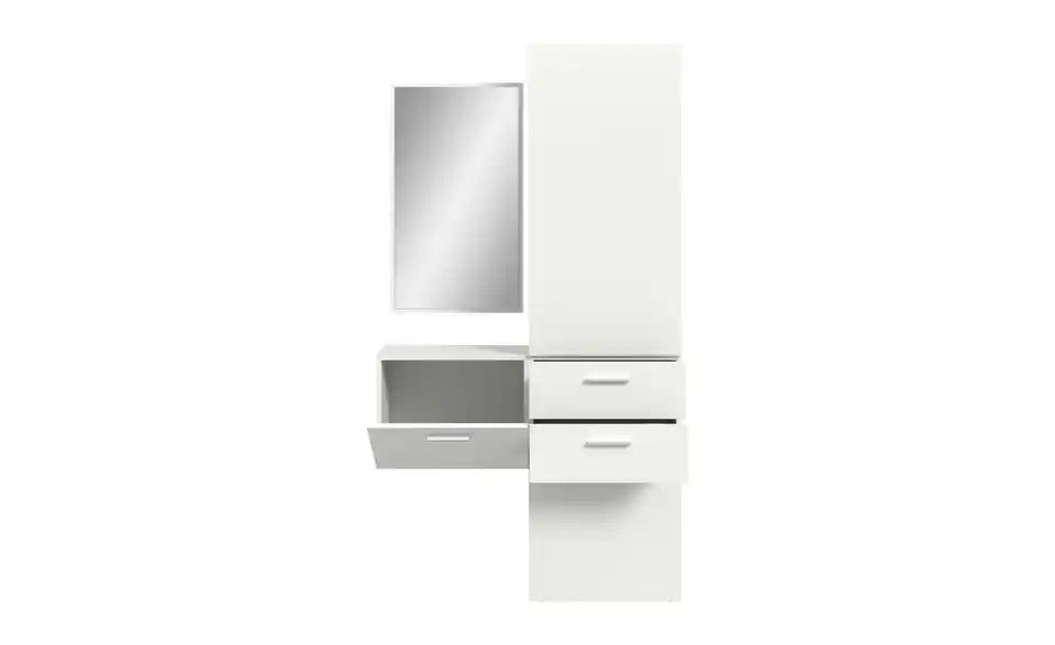 Garderobenkombination, geöffnet