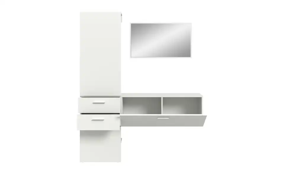 Garderobenkombination, geöffnet