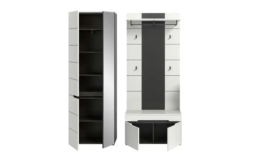 Garderobenkombination 2-teilig Canu, geöffnet