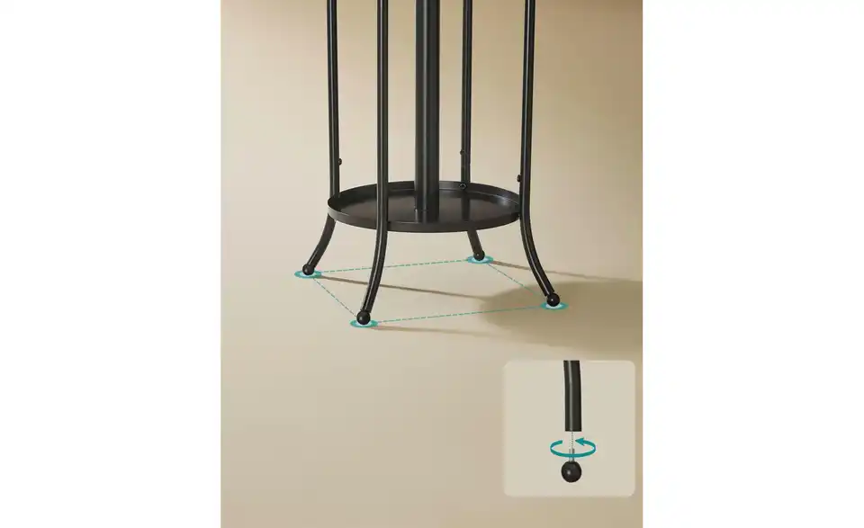 Garderobenständer, Detailansicht