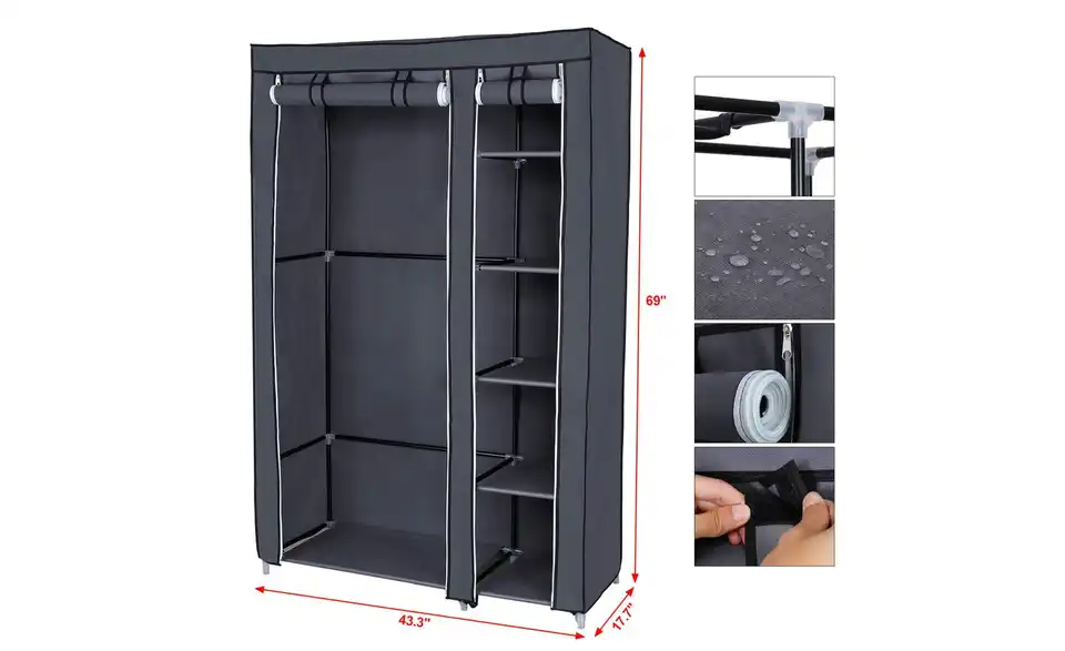 Kleiderschrank, Bild mit Text