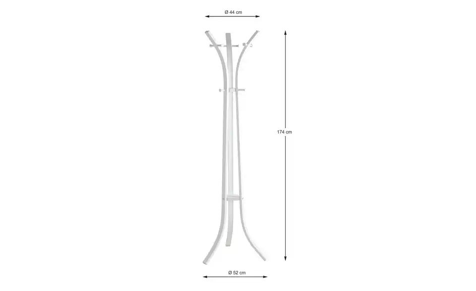 Garderobenständer, Bemaßung
