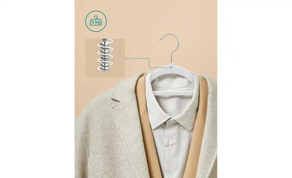 Kleiderbügel 50er-Set, Bild mit Text