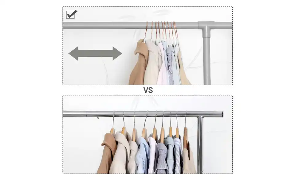 Kleiderbügel 50er-Set, Bild mit Text