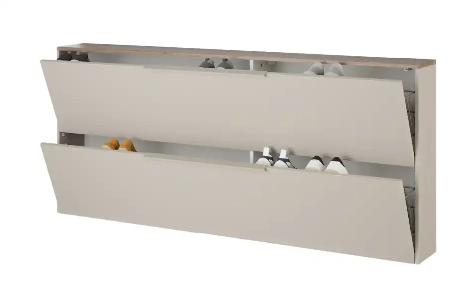 Hängeschuhschrank, geöffnet