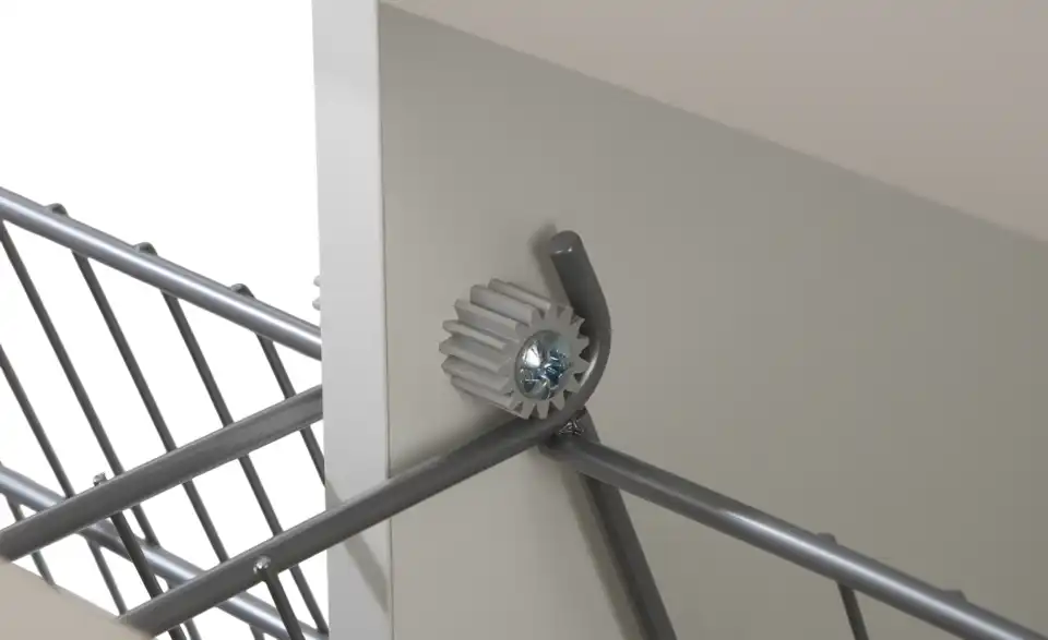 Hängeschuhschrank, Detailansicht