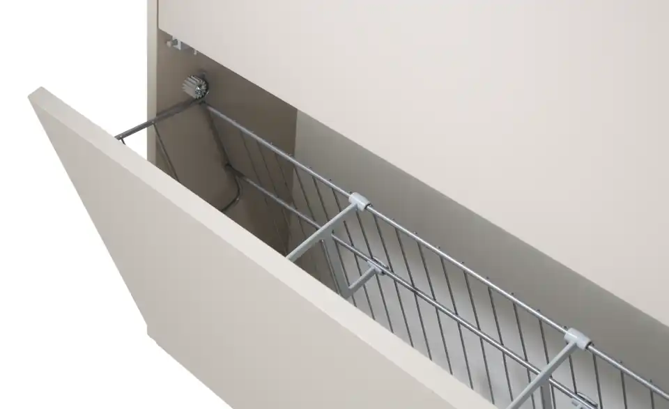 Hängeschuhschrank, Detailansicht