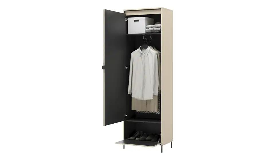 Garderobenschrank, geöffnet