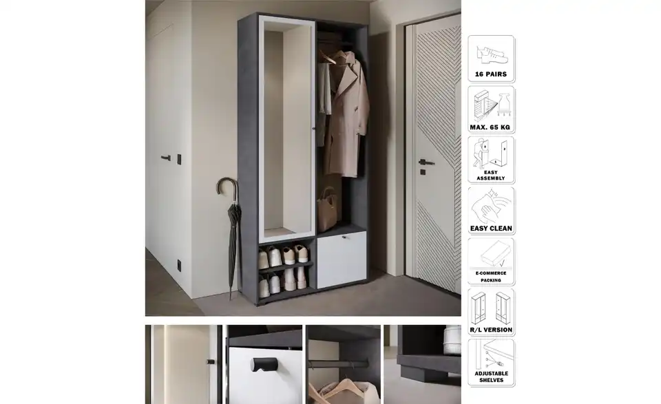 Garderobe, Detailansicht