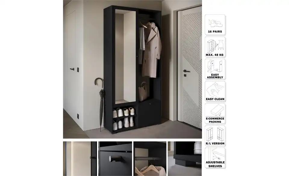 Garderobe, Detailansicht