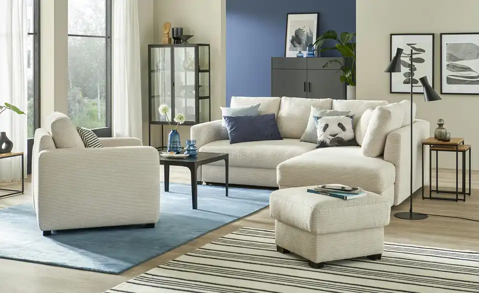 bobb Ecksofa mit Boxspringpolsterung, in Wohnsituation