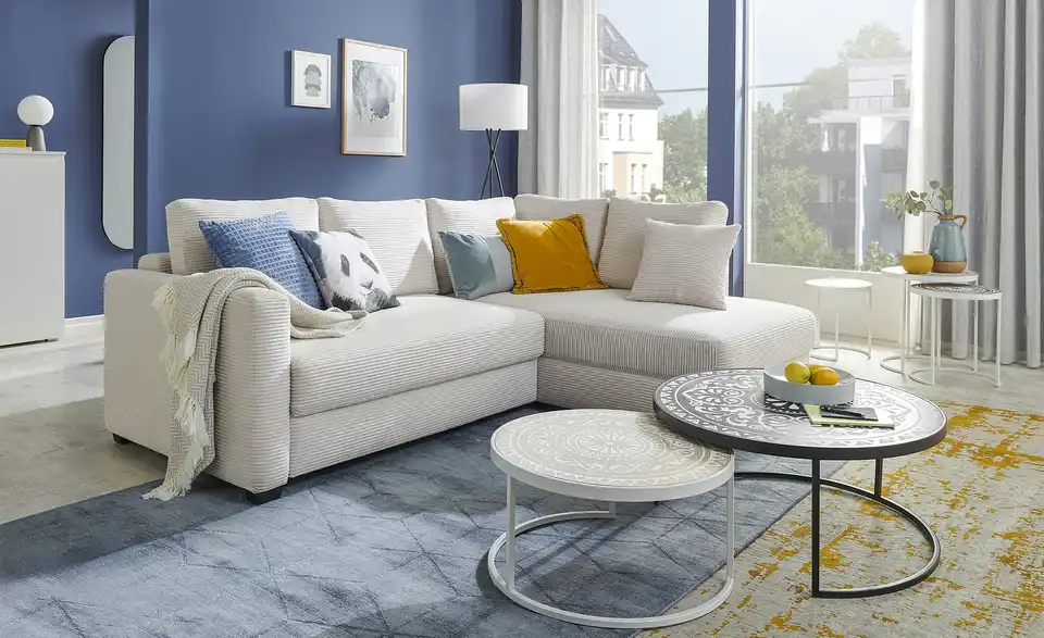 bobb Ecksofa mit Boxspringpolsterung, in Wohnsituation