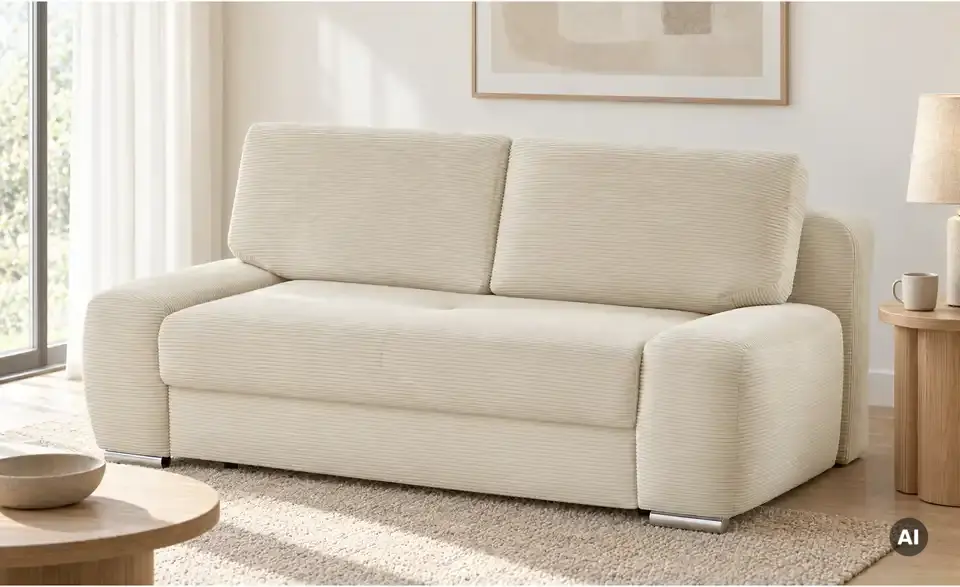 Schlafsofa mit Boxspringpolsterung Viannie de Luxe, in Wohnsituation