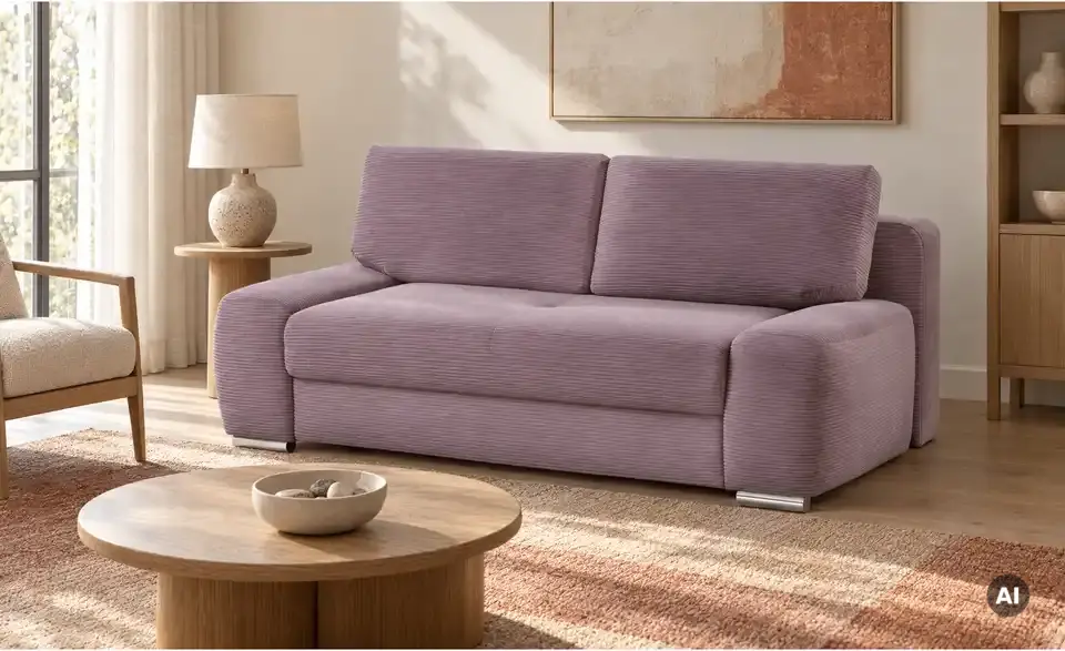 Schlafsofa mit Boxspringpolsterung Viannie de Luxe, in Wohnsituation