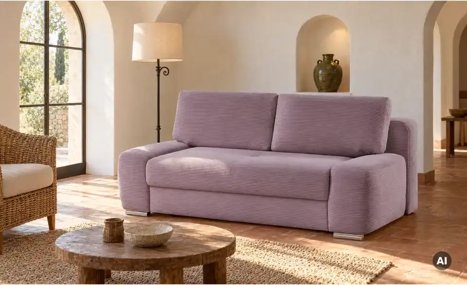 Schlafsofa mit Boxspringpolsterung Viannie de Luxe, in Wohnsituation