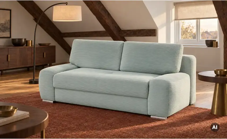 Schlafsofa mit Boxspringpolsterung Viannie de Luxe, in Wohnsituation