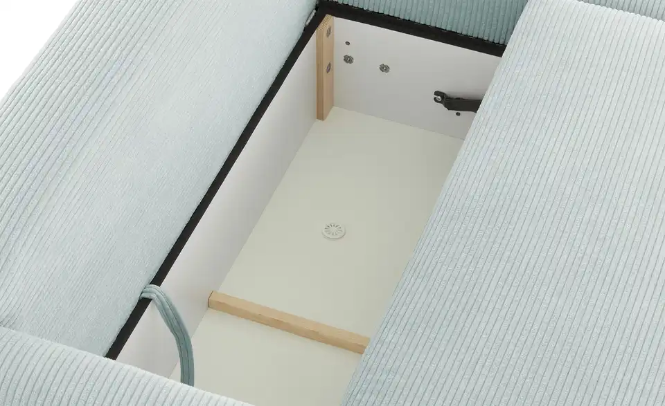 Ecksofa mit Boxspringpolsterung, Detailansicht