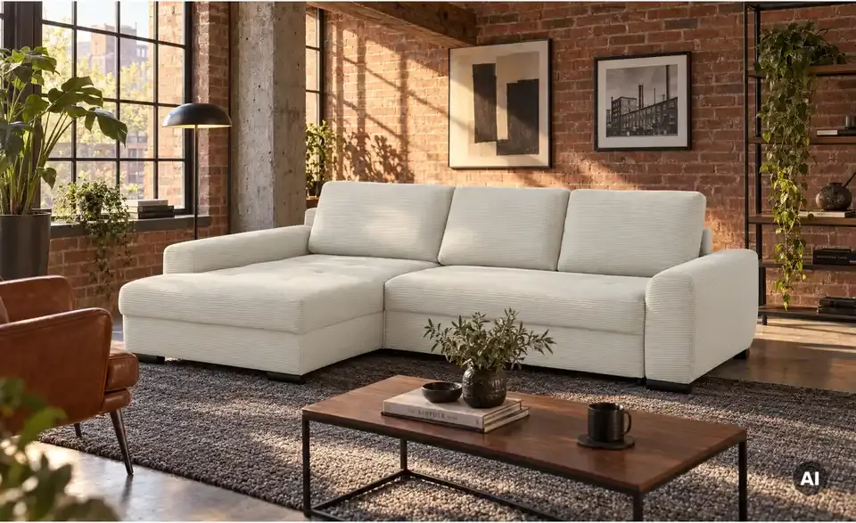 Ecksofa Soumia, in Wohnsituation
