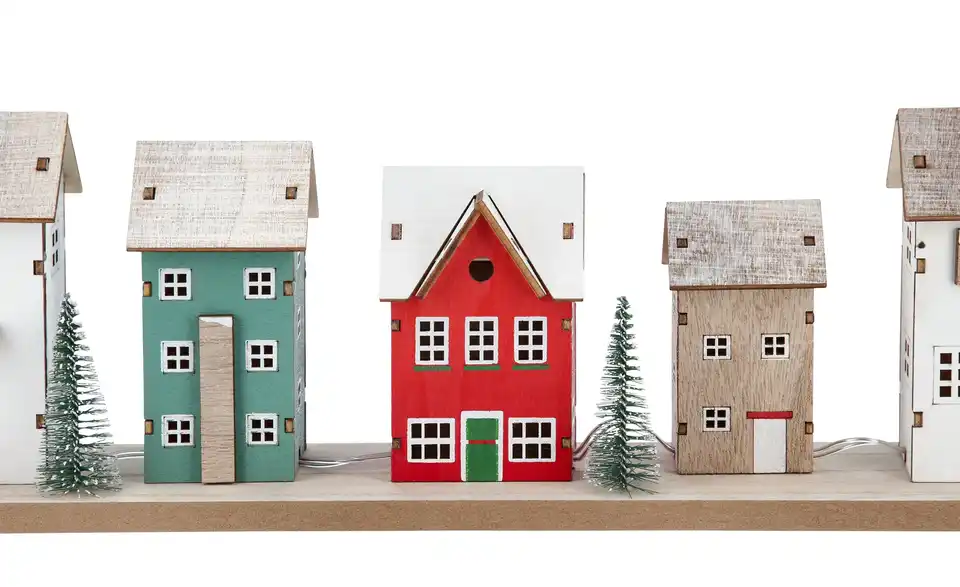 LED Objekt Häuserreihe, Detailansicht