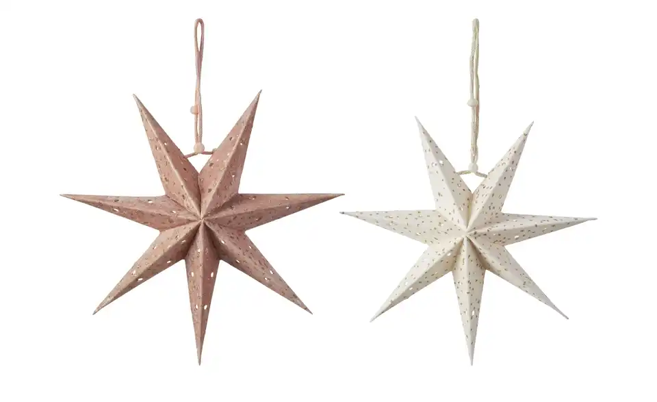 HOME STORY Papierstern Hänger, 2er Set, in Wohnsituation