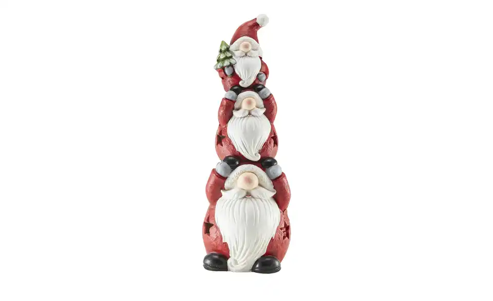 HOME STORY LED Figur 3 Weihnachtsmänner, Frontansicht