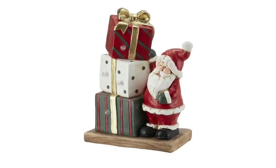 HOME STORY LED Weihnachtsmann mit Geschenken, Perspektive