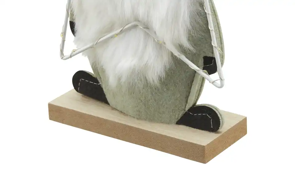 HOME STORY Figur Weihnachtsmann mit LED Stern, Detailansicht