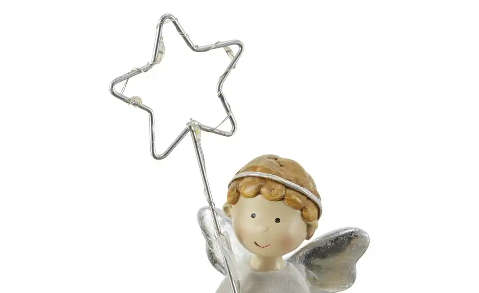 HOME STORY Engel mit LED Stern, sortiert, Detailansicht