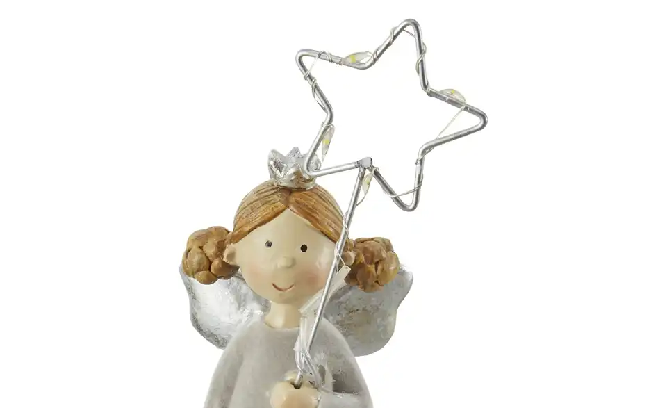 HOME STORY Engel mit LED Stern, sortiert, Detailansicht