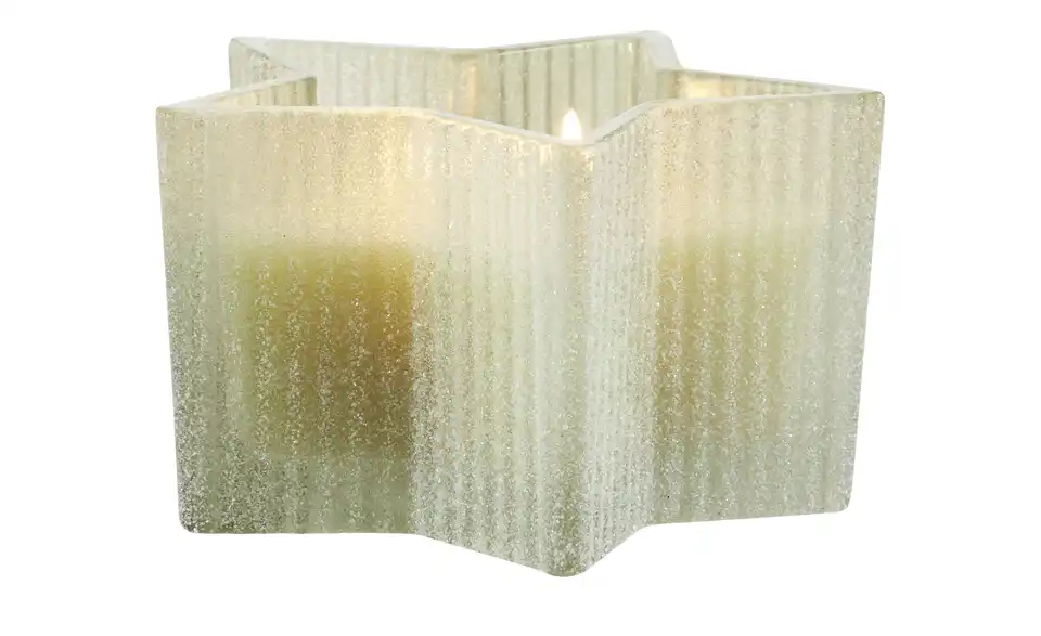 HOME STORY Duftkerze im Glas Stern, Beleuchtet