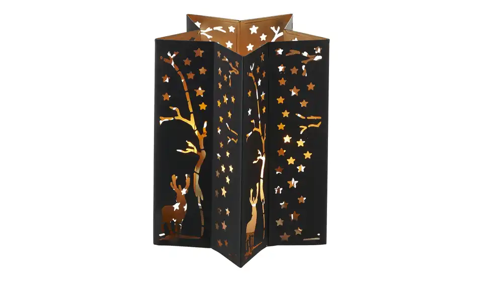 HOME STORY Windlicht Stern, Beleuchtet