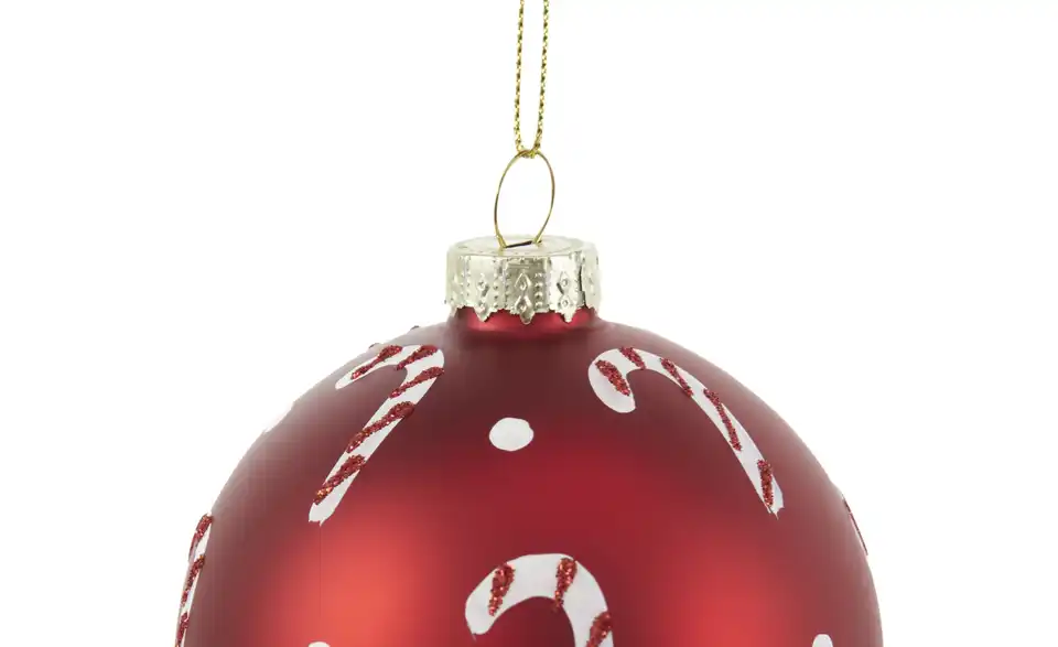 HOME STORY Weihnachtskugel mit Zuckerstangen, Detailansicht