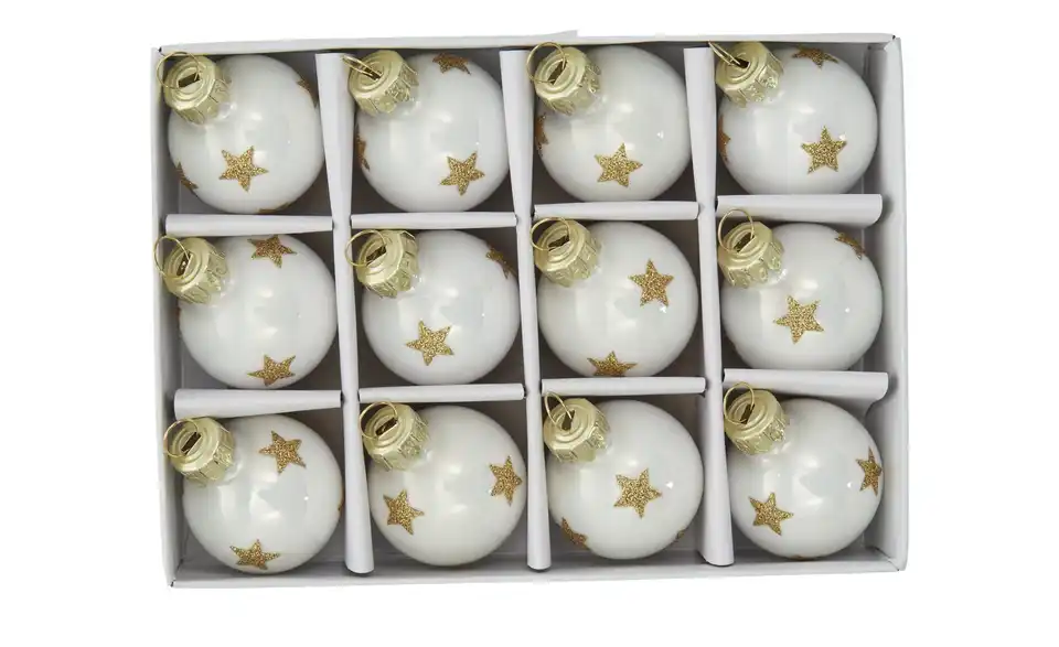 HOME STORY Weihnachtsbaumkugeln, 12er Set, Frontansicht