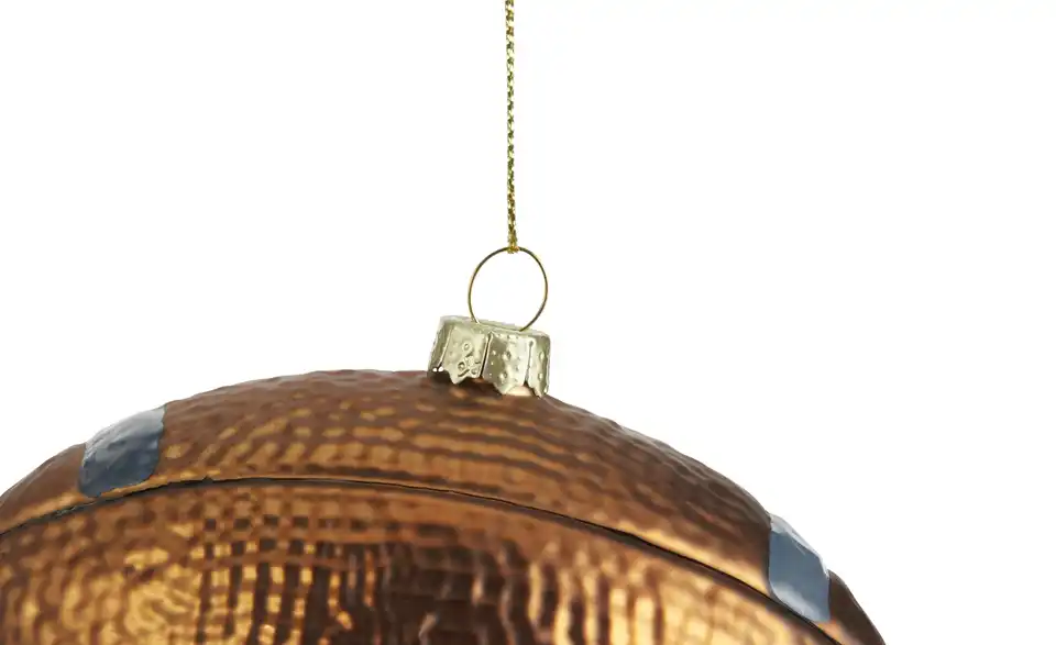 HOME STORY Weihnachtsbaumschmuck Football, Detailansicht