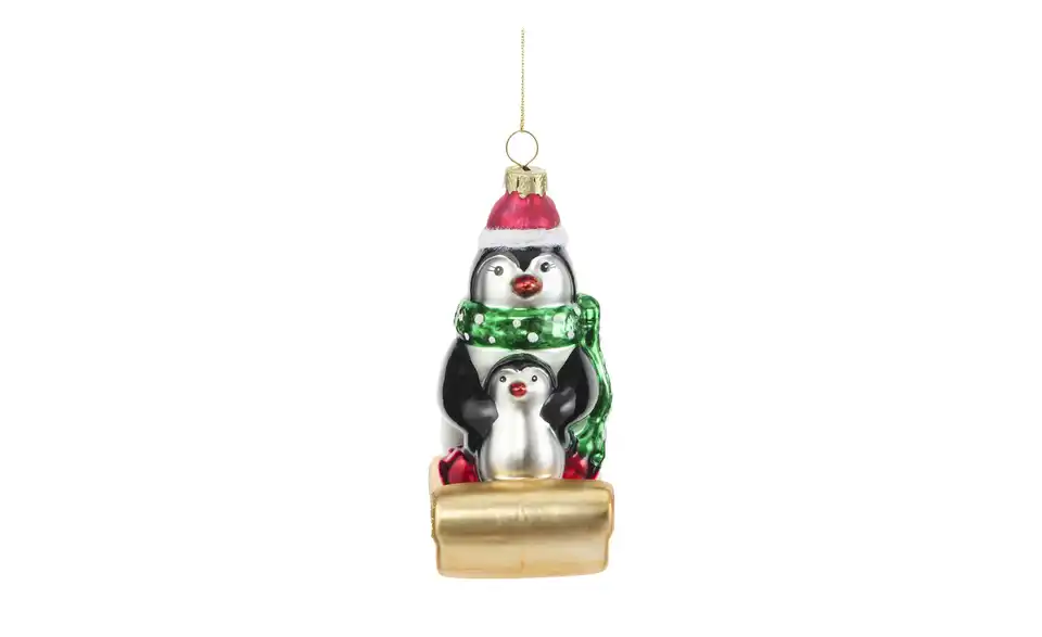 HOME STORY Weihnachtsbaumschmuck Pinguine, Frontansicht